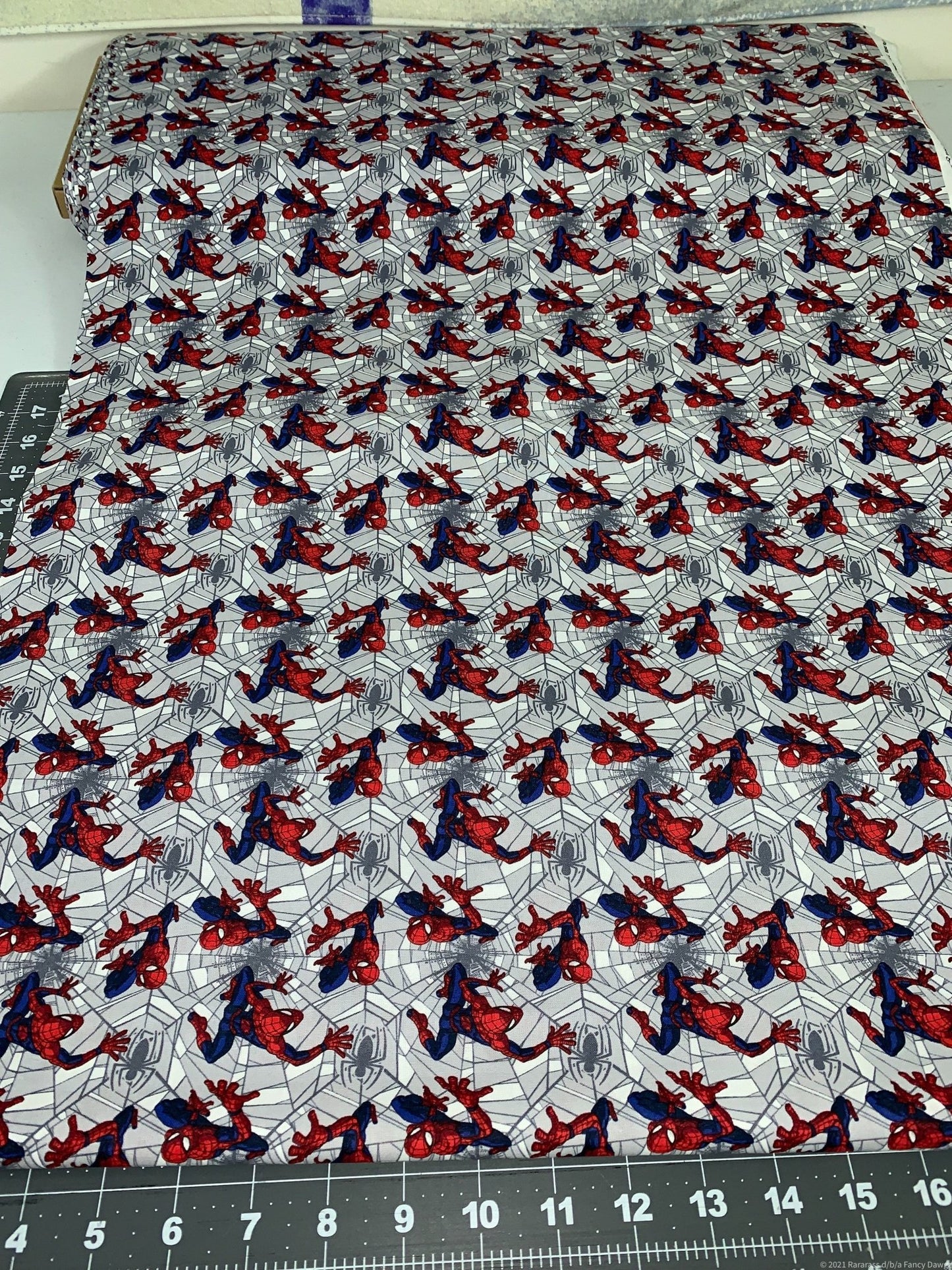 Web Crawler Spiderman fabric 73252 Spider Man cotton fabric - Mary Jo Fabrics