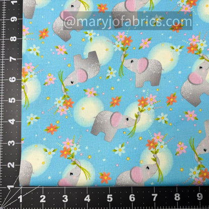 Wee Ones Baby Elephant Fabric 59-6941 Cute Elephants - Mary Jo Fabrics