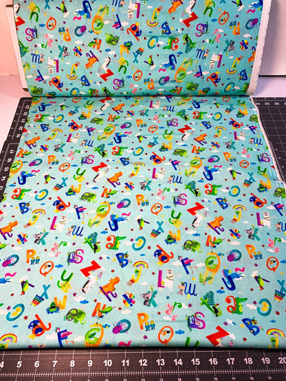 Wee Ones Cute Baby ABC Alphabet Fabric 59-6921 Animals - Mary Jo Fabrics