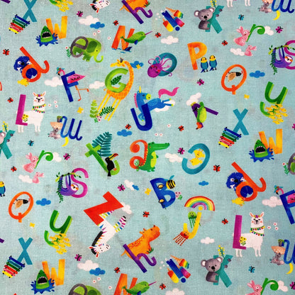 Wee Ones Cute Baby ABC Alphabet Fabric 59-6921 Animals - Mary Jo Fabrics