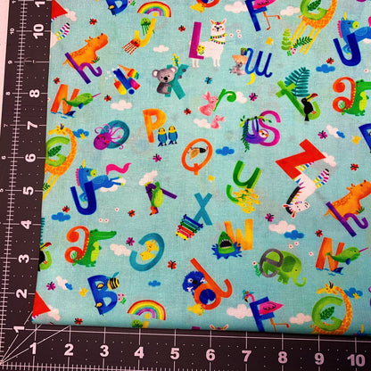 Wee Ones Cute Baby ABC Alphabet Fabric 59-6921 Animals - Mary Jo Fabrics