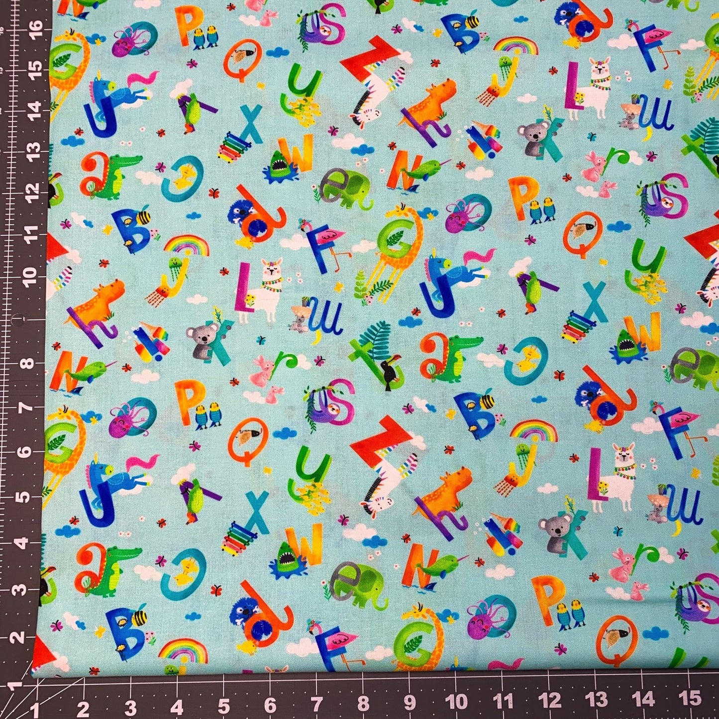 Wee Ones Cute Baby ABC Alphabet Fabric 59-6921 Animals - Mary Jo Fabrics
