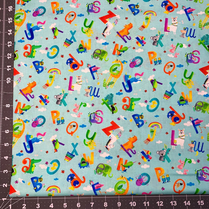 Wee Ones Cute Baby ABC Alphabet Fabric 59-6921 Animals - Mary Jo Fabrics