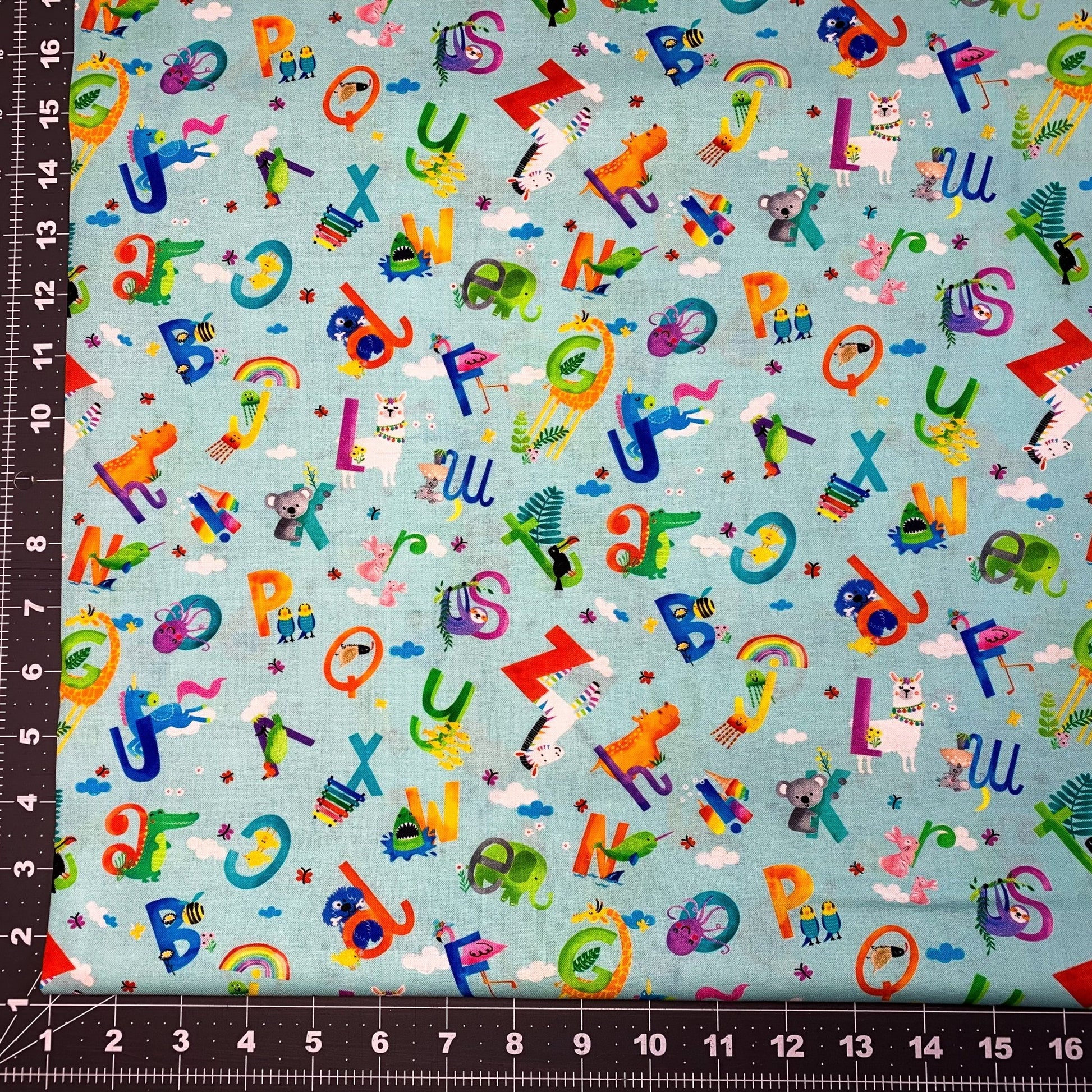 Wee Ones Cute Baby ABC Alphabet Fabric 59-6921 Animals - Mary Jo Fabrics