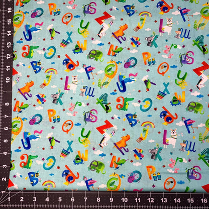 Wee Ones Cute Baby ABC Alphabet Fabric 59-6921 Animals - Mary Jo Fabrics