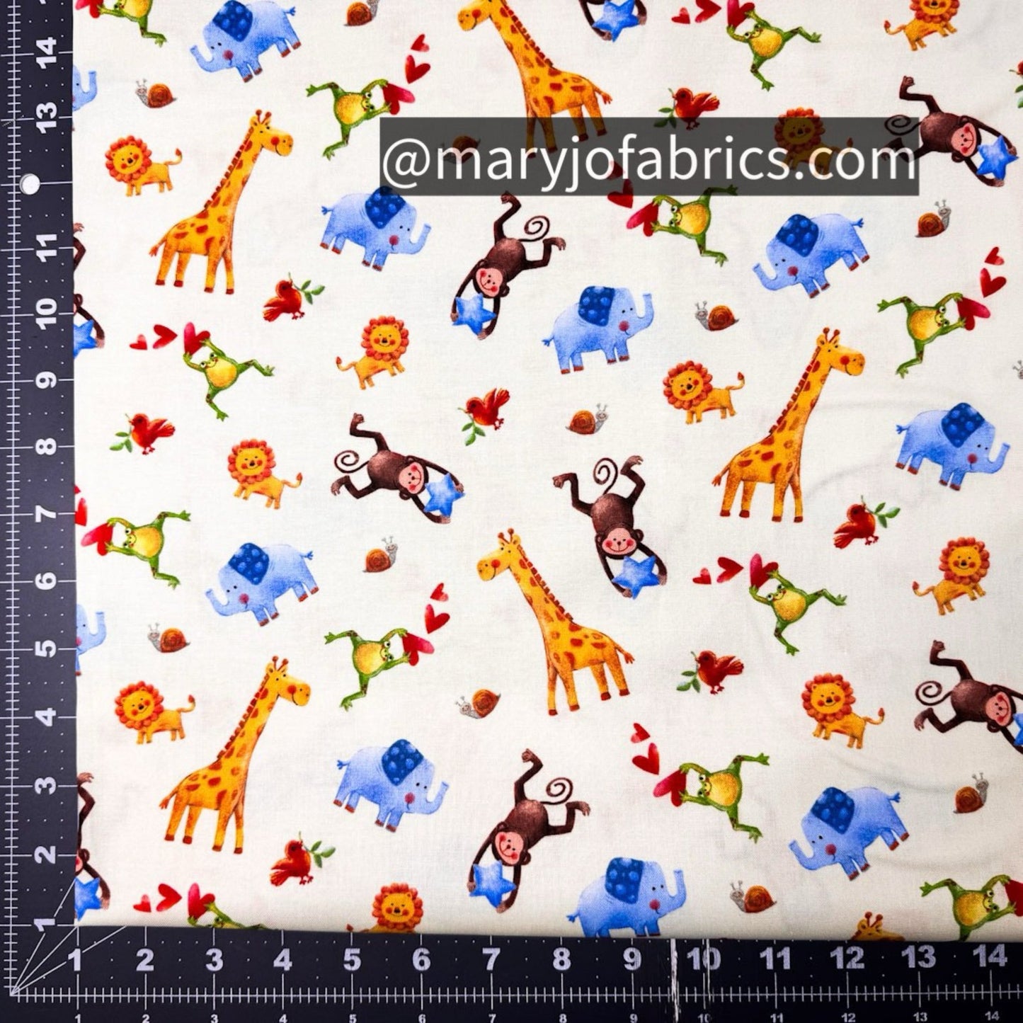 Wee Ones Jungle Party 59-4061 Giraffe monkey - Mary Jo Fabrics
