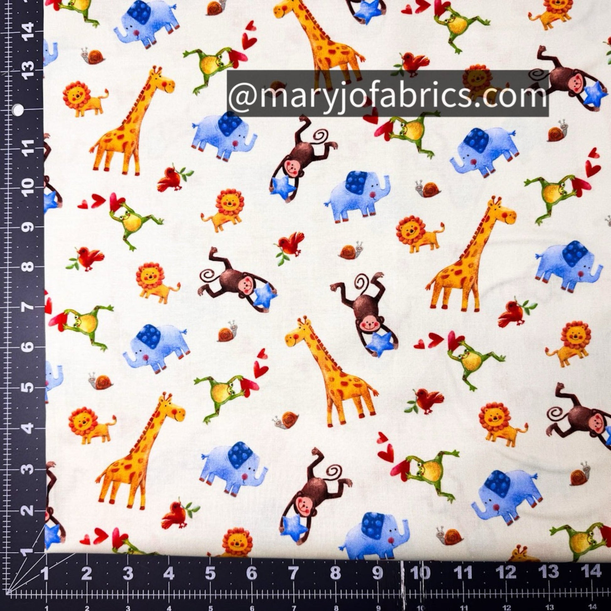 Wee Ones Jungle Party 59-4061 Giraffe monkey - Mary Jo Fabrics
