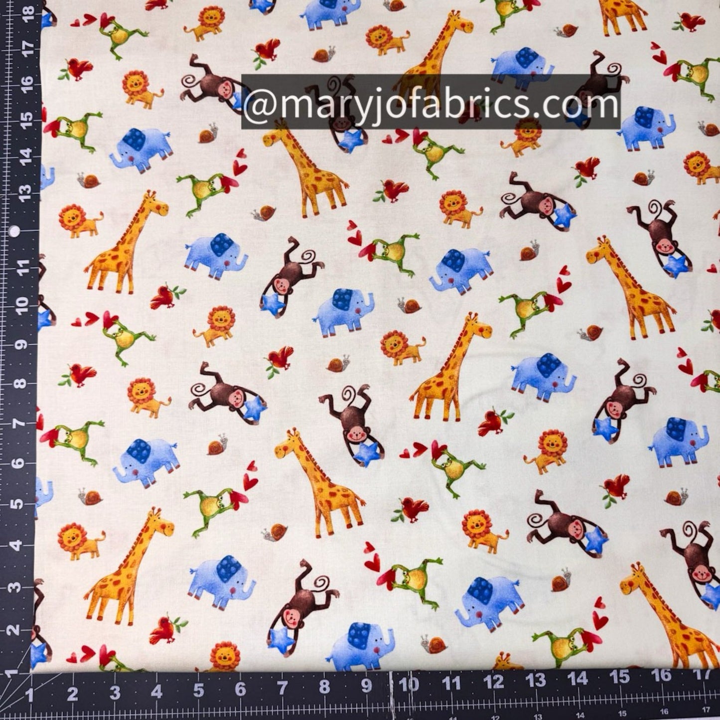 Wee Ones Jungle Party 59-4061 Giraffe monkey - Mary Jo Fabrics