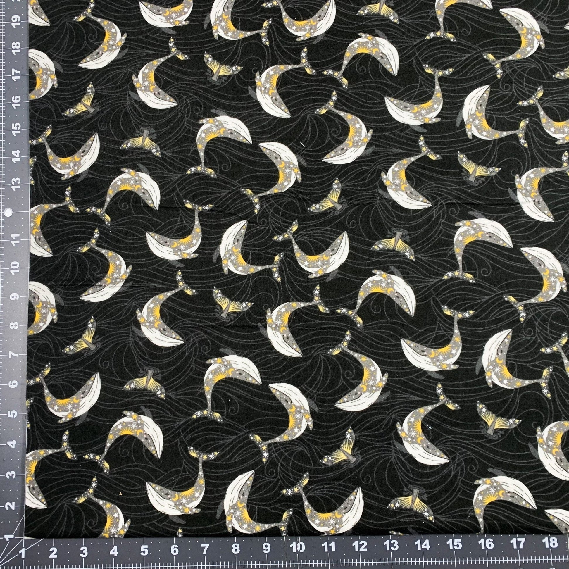 Whale FLANNEL Fabric 20262 Stay Wild Moon Chile - Mary Jo Fabrics