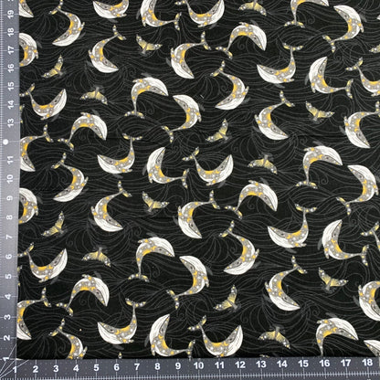 Whale FLANNEL Fabric 20262 Stay Wild Moon Chile - Mary Jo Fabrics