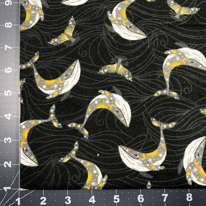 Whale FLANNEL Fabric 20262 Stay Wild Moon Chile - Mary Jo Fabrics
