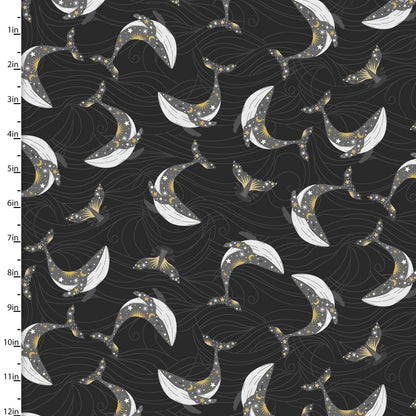 Whale FLANNEL Fabric 20262 Stay Wild Moon Chile - Mary Jo Fabrics