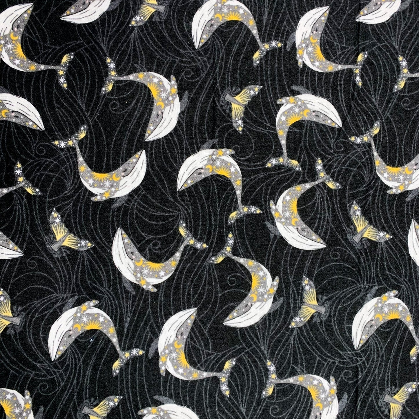 Whale FLANNEL Fabric 20262 Stay Wild Moon Chile - Mary Jo Fabrics