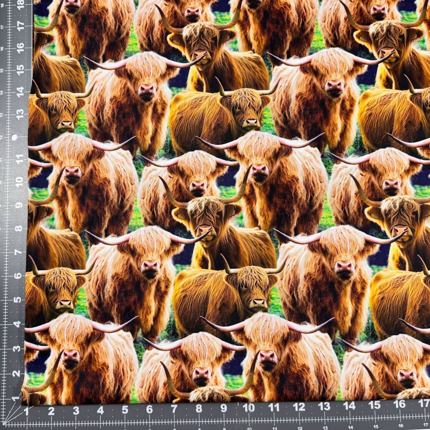 Whimsical Highland Cow Cotton Fabric DX6664 Cute cows - Mary Jo Fabrics