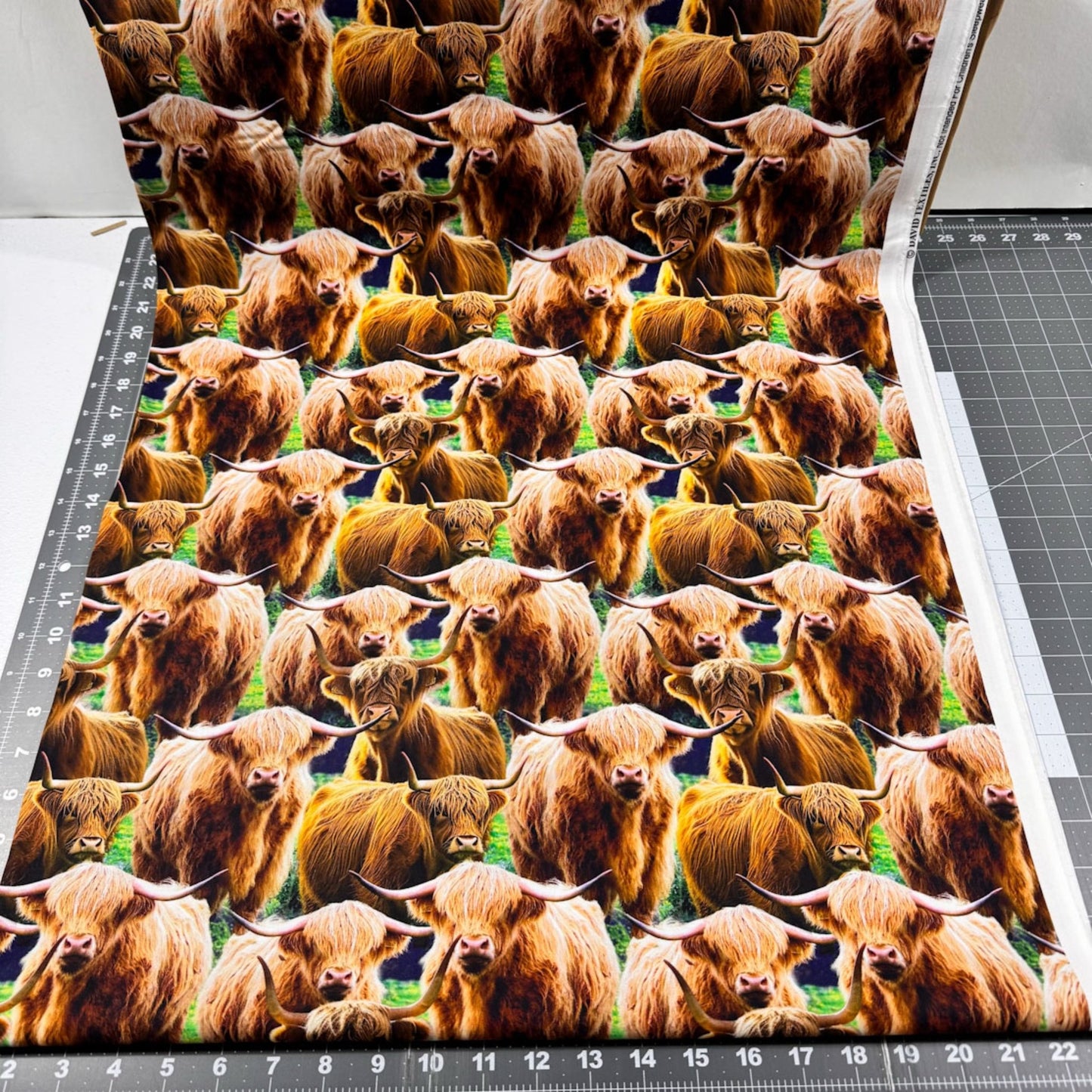 Whimsical Highland Cow Cotton Fabric DX6664 Cute cows - Mary Jo Fabrics