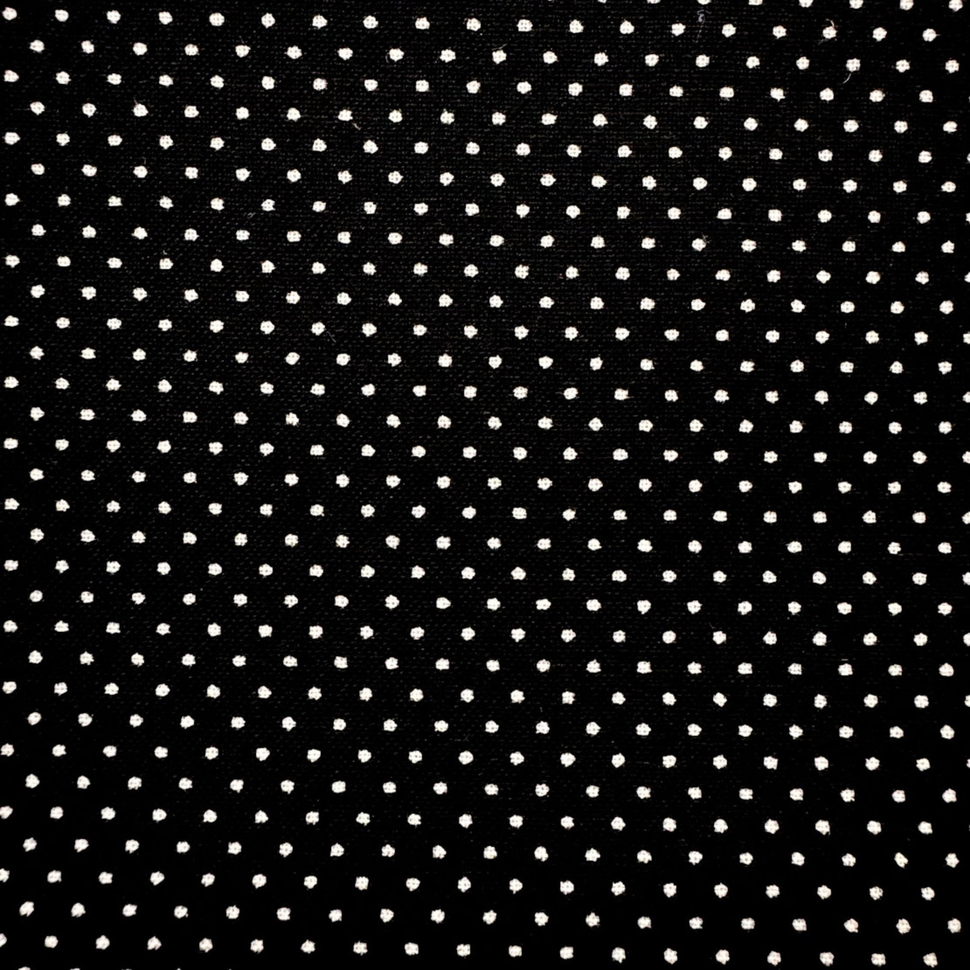 White Micro Dots on Black Cotton Fabric 20707 Black polka dot - Mary Jo Fabrics
