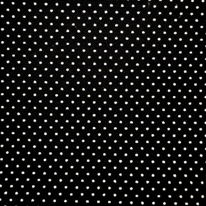 White Micro Dots on Black Cotton Fabric 20707 Black polka dot - Mary Jo Fabrics