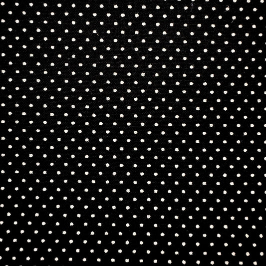 White Micro Dots on Black Cotton Fabric 20707 Black polka dot - Mary Jo Fabrics