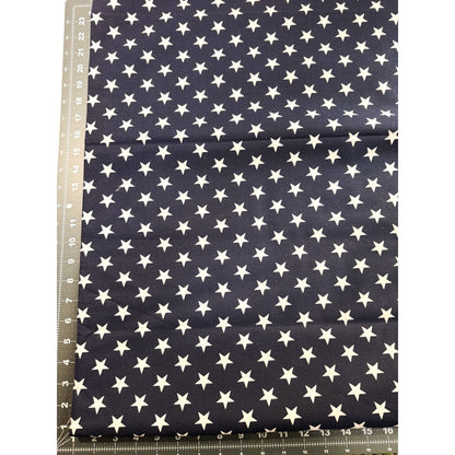 White Stars on Blue quilting fabric 108" quilt backing - Mary Jo Fabrics