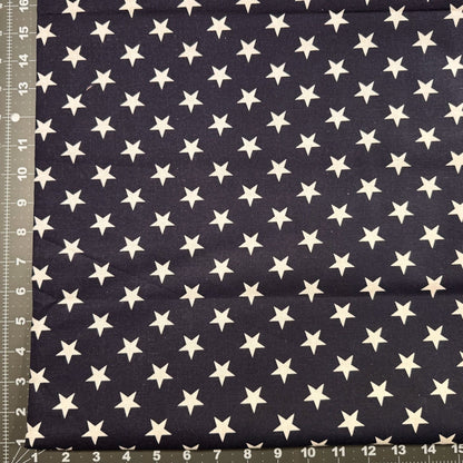 White Stars on Blue quilting fabric 108" quilt backing - Mary Jo Fabrics