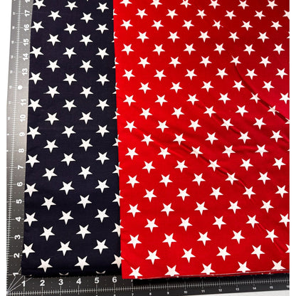 White Stars on Blue quilting fabric 108" quilt backing - Mary Jo Fabrics