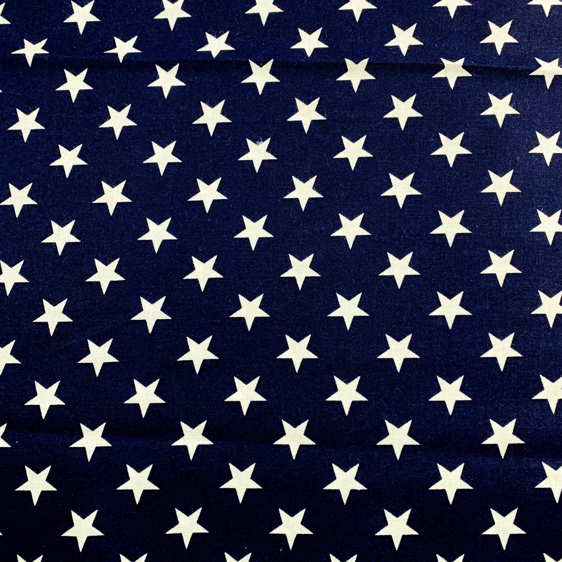 White Stars on Blue quilting fabric 49523 USA Flag 108" quilt backing - Mary Jo Fabrics