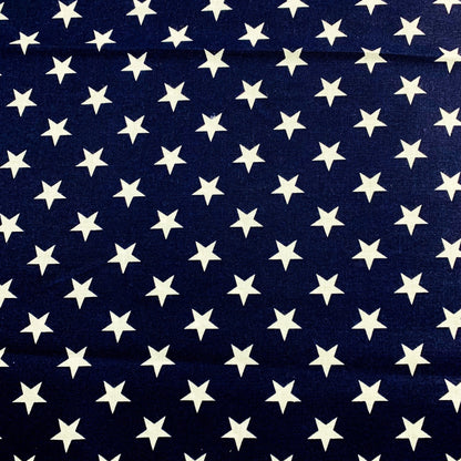 White Stars on Blue quilting fabric 49523 USA Flag 108" quilt backing - Mary Jo Fabrics