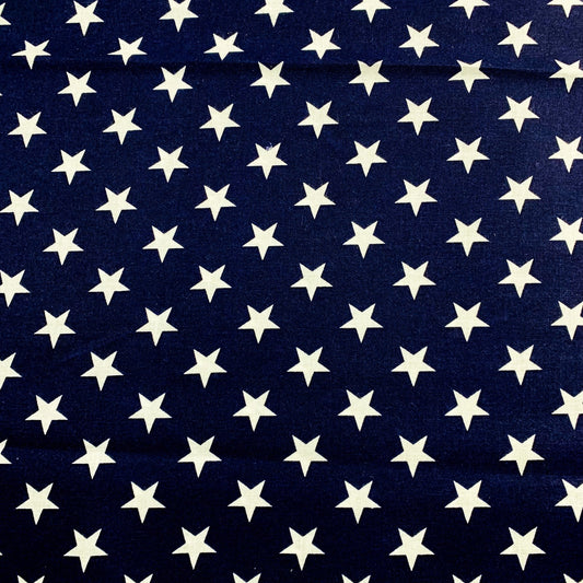 White Stars on Blue quilting fabric 49523 USA Flag 108" quilt backing - Mary Jo Fabrics