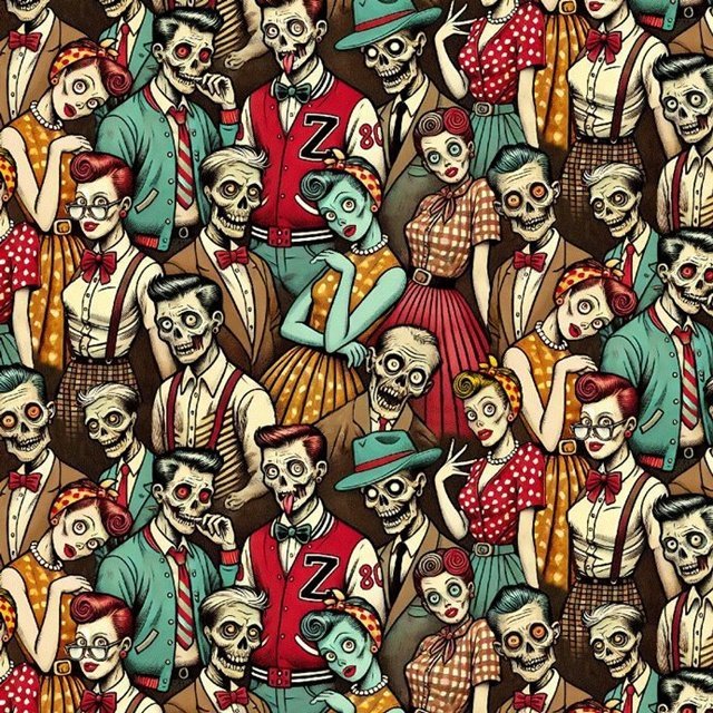 Wicked Zombie Fabric CD4137 Zombies Halloween - Mary Jo Fabrics