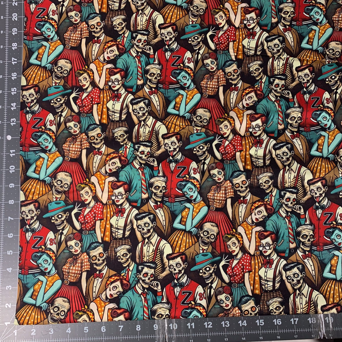 Wicked Zombie Fabric CD4137 Zombies Halloween - Mary Jo Fabrics