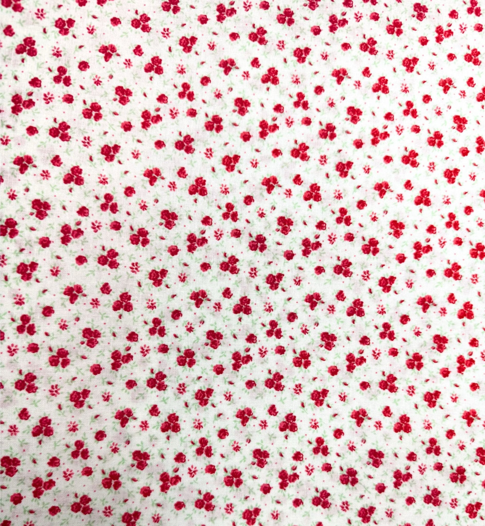 Wild Flower Fabric 45584 Red and Pink Floral - Mary Jo Fabrics