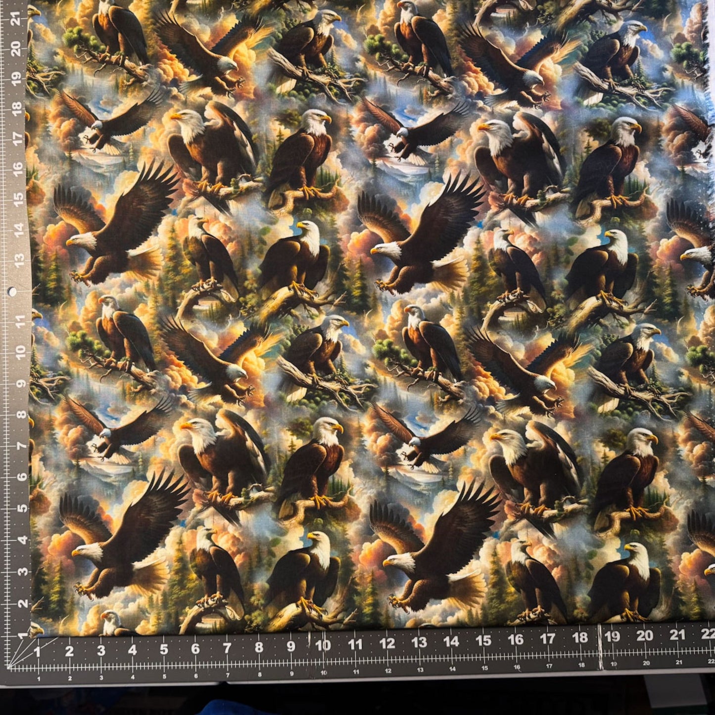 Wilderness Song Brown Eagle Cotton Fabric 4179 - Mary Jo Fabrics