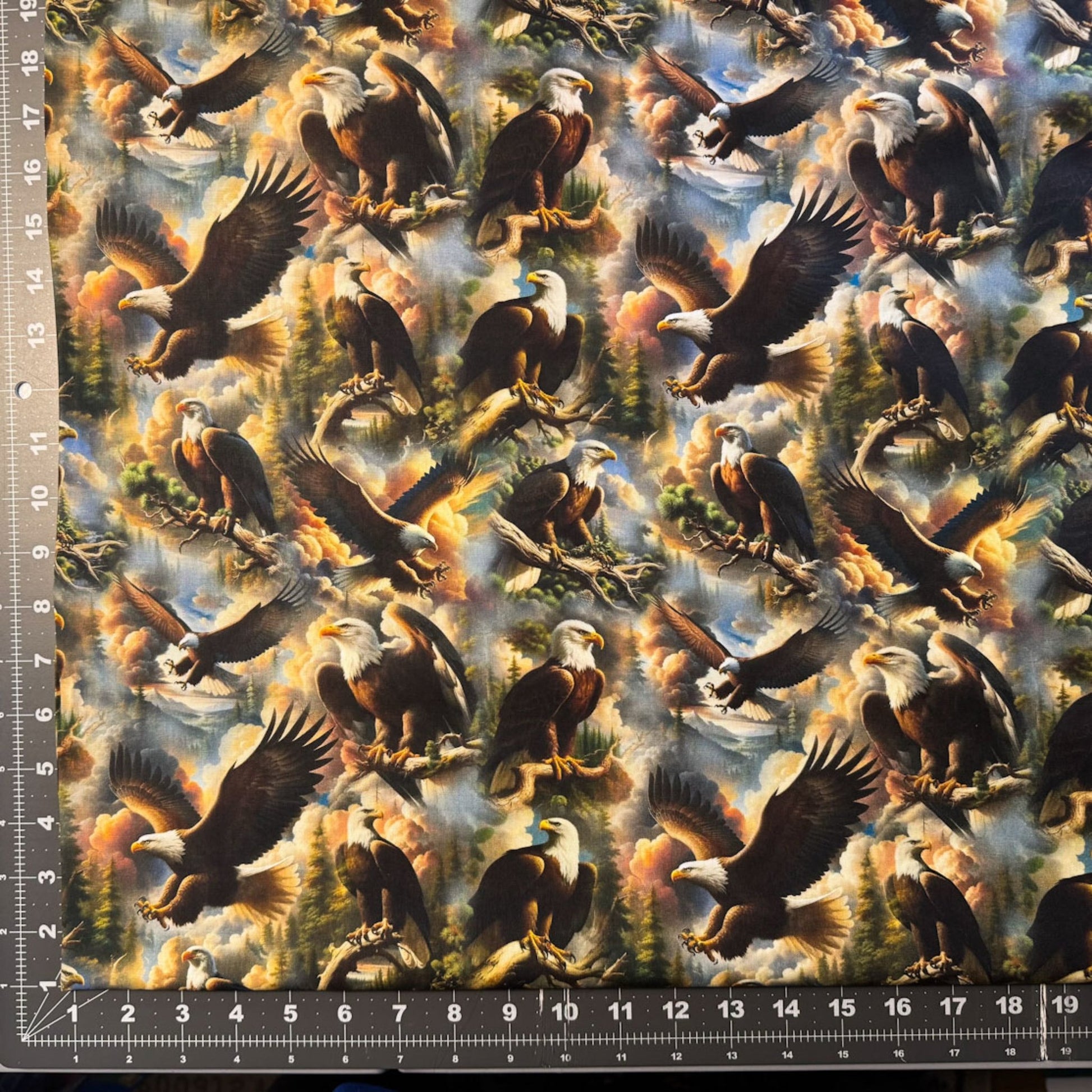 Wilderness Song Brown Eagle Cotton Fabric 4179 - Mary Jo Fabrics
