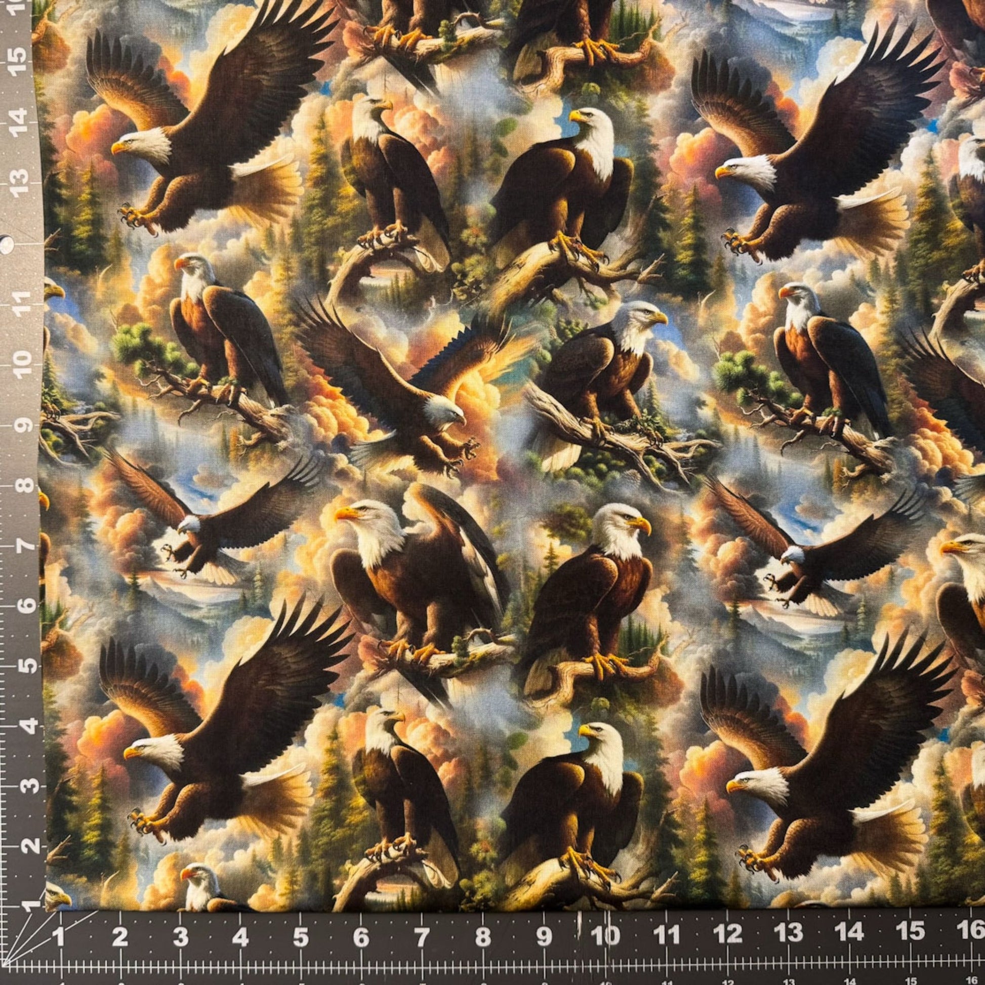 Wilderness Song Brown Eagle Cotton Fabric 4179 - Mary Jo Fabrics