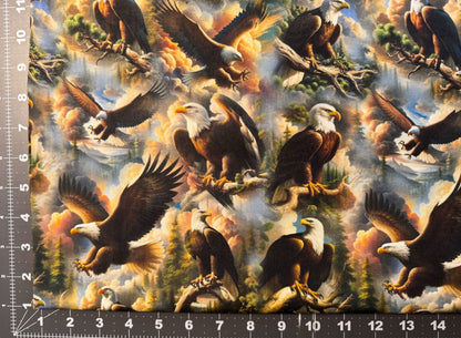 Wilderness Song Brown Eagle Cotton Fabric 4179 - Mary Jo Fabrics