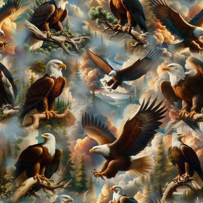 Wilderness Song Brown Eagle Cotton Fabric 4179 - Mary Jo Fabrics