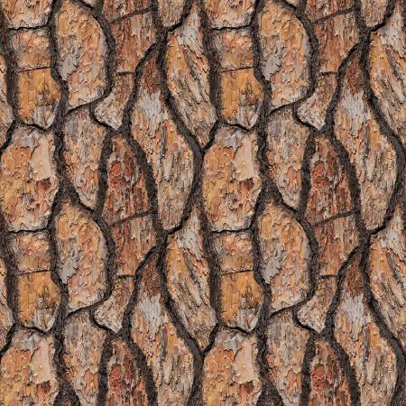 Wilderness Song Brown Tree Bark Cotton fabric - Mary Jo Fabrics