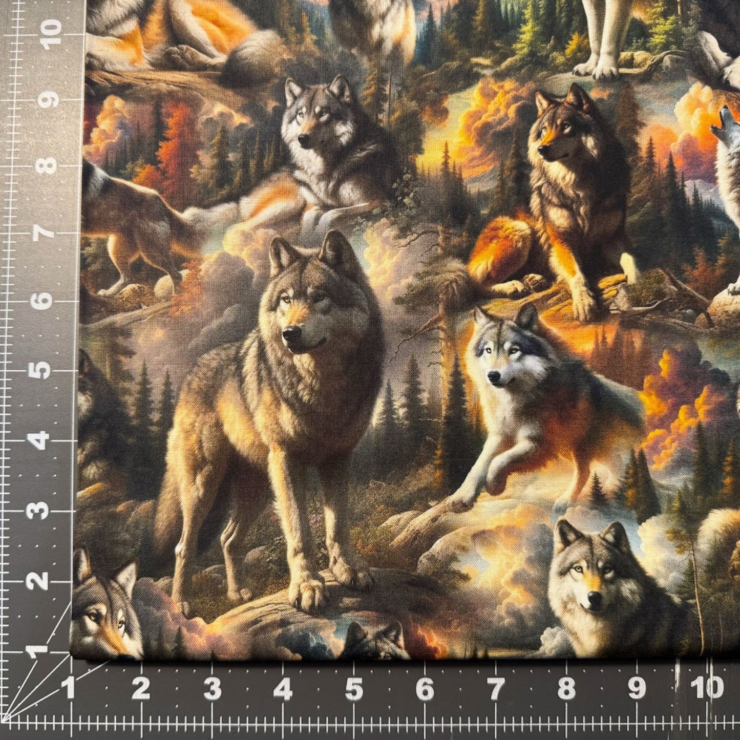 Wilderness Song Gray Wolves Cotton Fabric 4181 Wolf Fabric - Mary Jo Fabrics