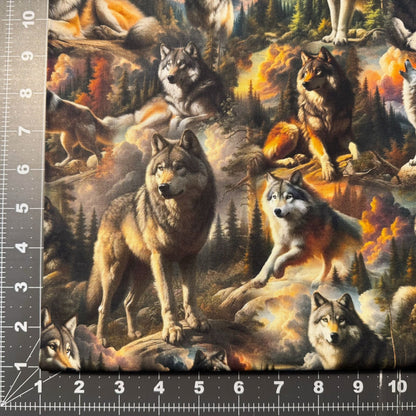 Wilderness Song Gray Wolves Cotton Fabric 4181 Wolf Fabric - Mary Jo Fabrics