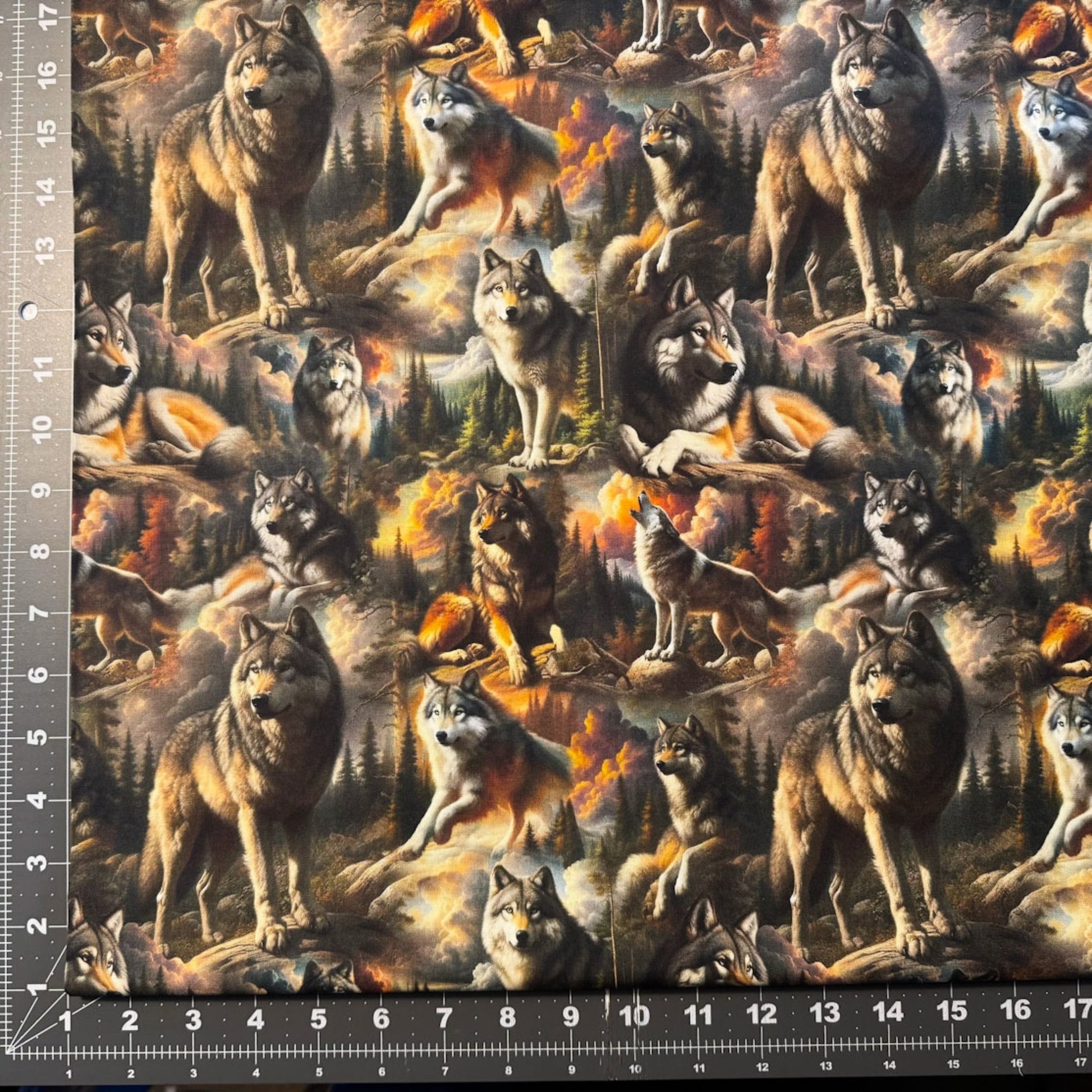 Wilderness Song Gray Wolves Cotton Fabric 4181 Wolf Fabric - Mary Jo Fabrics