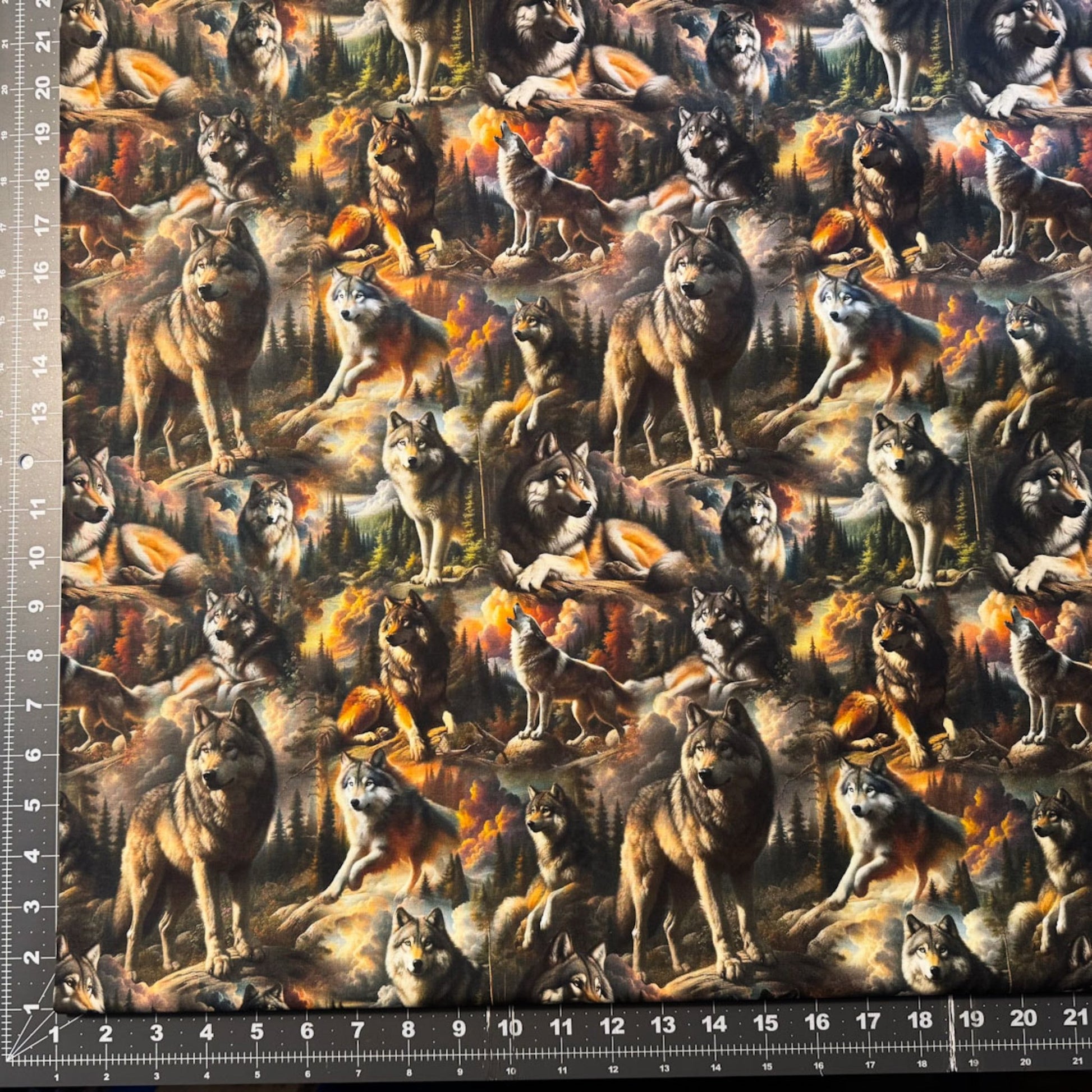 Wilderness Song Gray Wolves Cotton Fabric 4181 Wolf Fabric - Mary Jo Fabrics