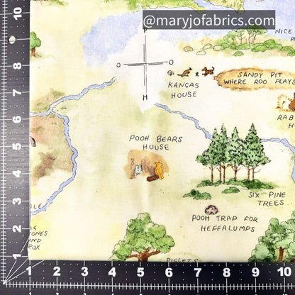 Winnie the Pooh Fabric 8715-60 Hundred Acres Wood Map - Mary Jo Fabrics