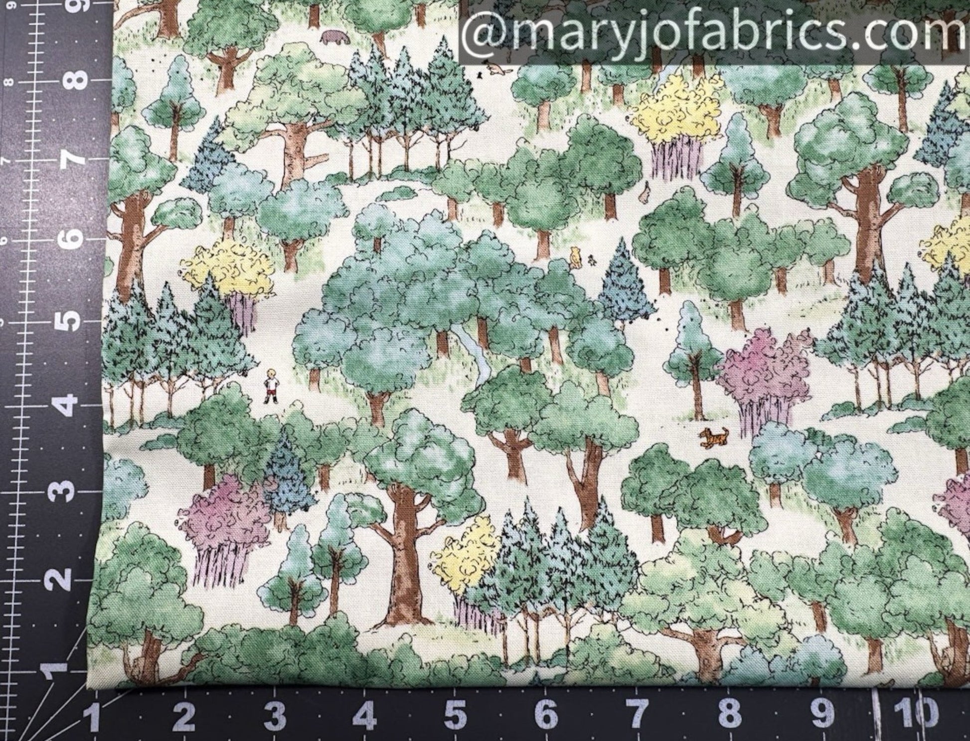 Winnie the Pooh Fabric 8724 - 66 Hundred Acres Wood Forest - Mary Jo Fabrics