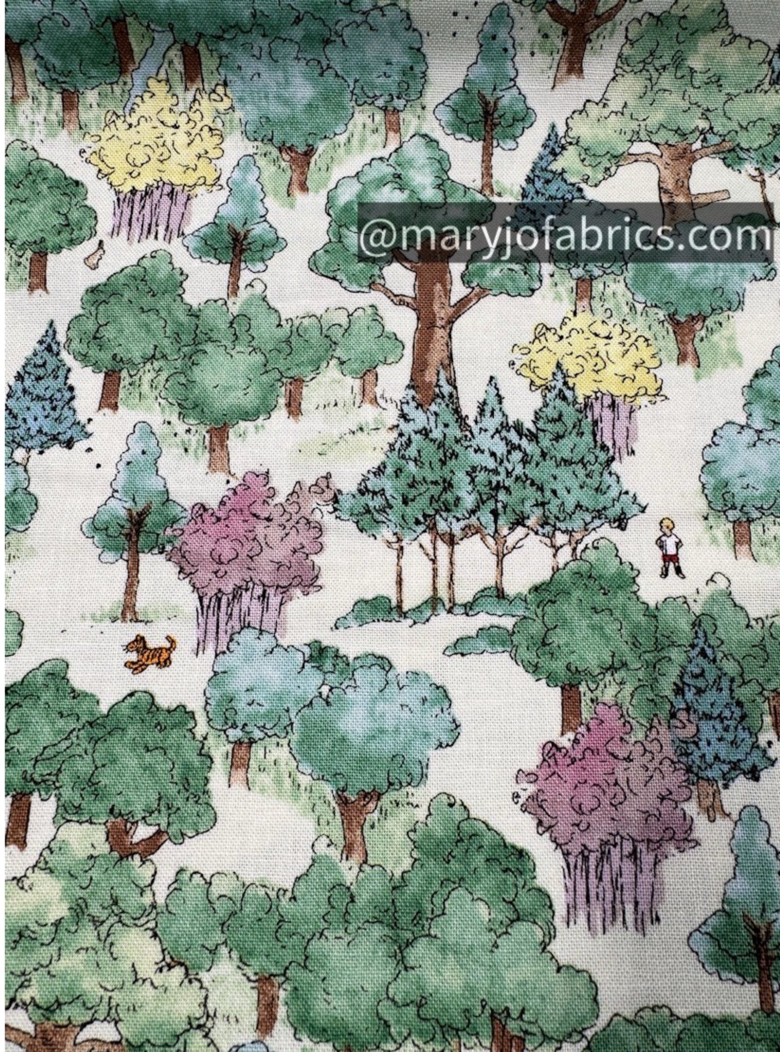 Winnie the Pooh Fabric 8724 - 66 Hundred Acres Wood Forest - Mary Jo Fabrics