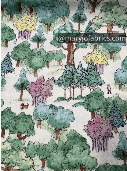 Winnie the Pooh Fabric 8724 - 66 Hundred Acres Wood Forest - Mary Jo Fabrics