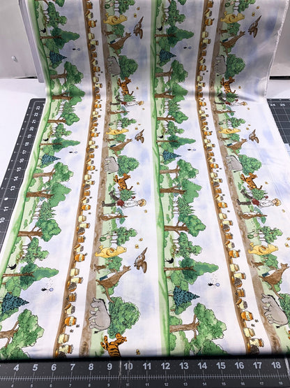 Winnie the Pooh fabric 8727 - 36 Stripe Woods - Mary Jo Fabrics