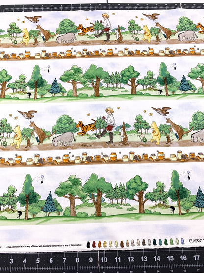 Winnie the Pooh fabric 8727 - 36 Stripe Woods - Mary Jo Fabrics
