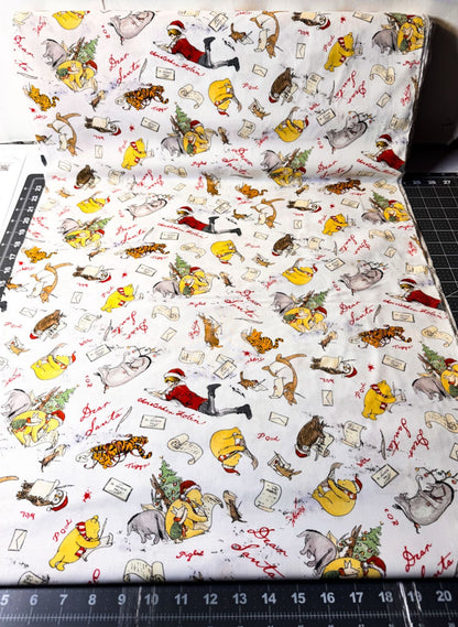 Winnie the Pooh Fabric 9100-07 Christmas at Pooh Corner Dear Santa - Mary Jo Fabrics