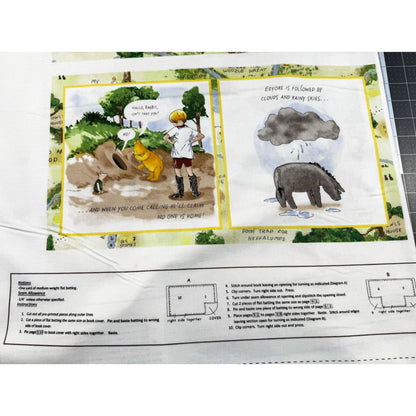 Winnie the Pooh Fabric Book Panel 8729BP Pooh book - Mary Jo Fabrics