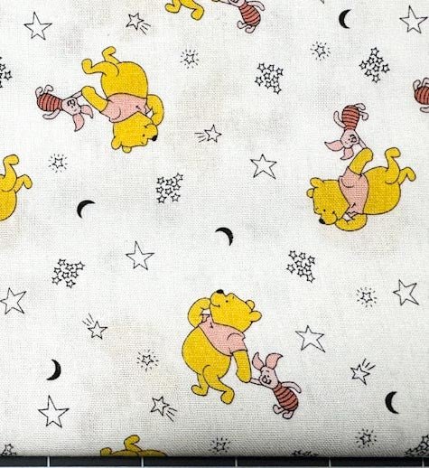 Winnie the Pooh fabric Pooh and piglet cotton fabric - Mary Jo Fabrics